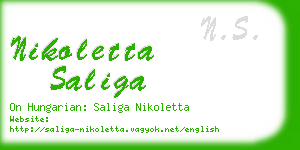 nikoletta saliga business card